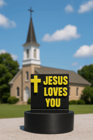 Jesus Loves You Desk Sign